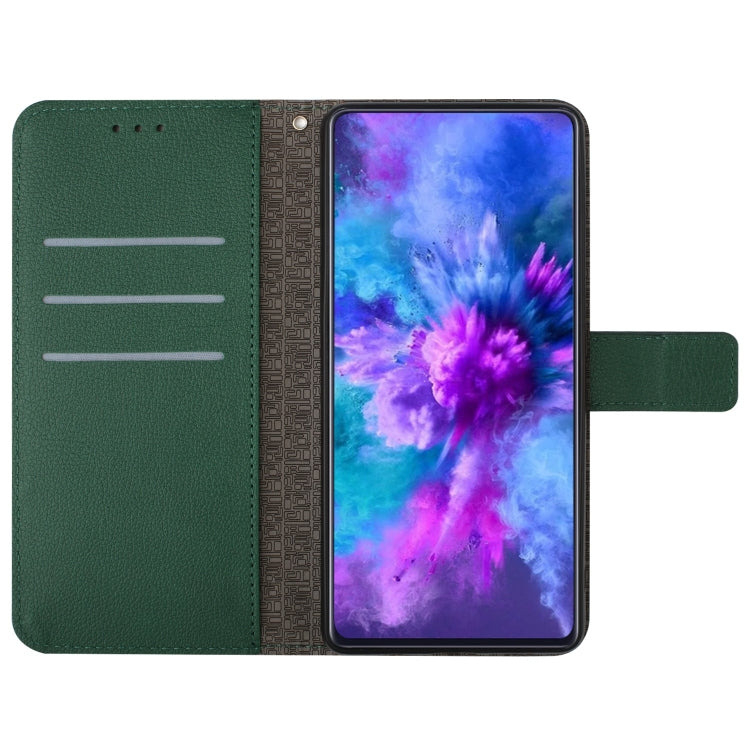 For OnePlus 12 5G Global Rhombic Grid Texture Leather Phone Case(Green) - OnePlus Cases by buy2fix | Online Shopping UK | buy2fix