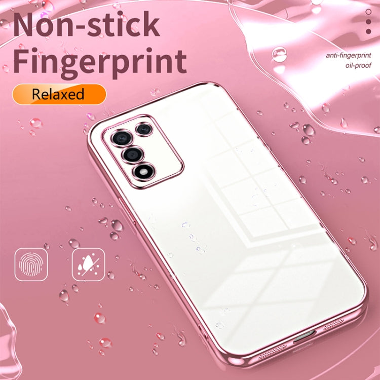 For OPPO K9s / K10 Energy Transparent Plating Fine Hole Phone Case(Gold) - OPPO Cases by buy2fix | Online Shopping UK | buy2fix