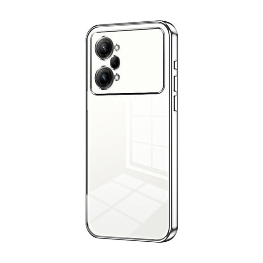 For OPPO K10 Pro Transparent Plating Fine Hole Phone Case(Silver) - OPPO Cases by buy2fix | Online Shopping UK | buy2fix