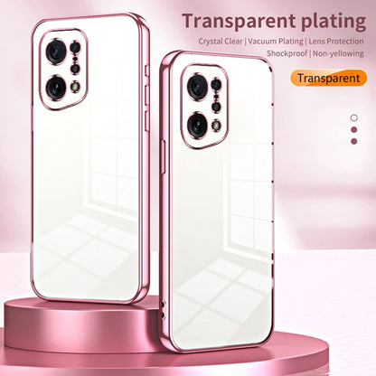 For OPPO Find X5 Transparent Plating Fine Hole Phone Case(Green) - OPPO Cases by buy2fix | Online Shopping UK | buy2fix