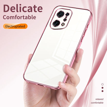 For OPPO Find X5 Transparent Plating Fine Hole Phone Case(Green) - OPPO Cases by buy2fix | Online Shopping UK | buy2fix