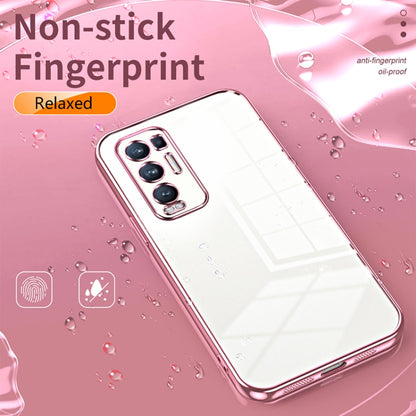 For OPPO Reno5 Pro+ Transparent Plating Fine Hole Phone Case(Transparent) - OPPO Cases by buy2fix | Online Shopping UK | buy2fix