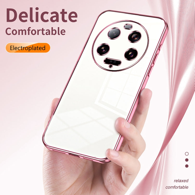 For Xiaomi 13 Ultra Transparent Plating Fine Hole Phone Case(Silver) - 13 Ultra Cases by buy2fix | Online Shopping UK | buy2fix