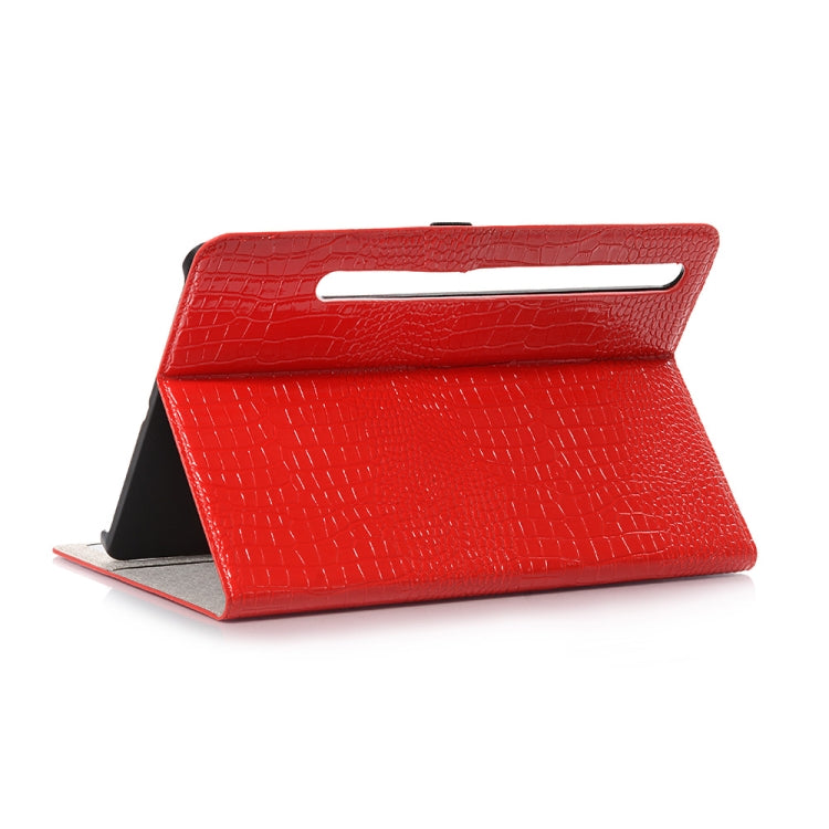 For Samsung Galaxy Tab S9 FE Crocodile Texture Leather Tablet Case(Red) - Galaxy Tab S9 FE by buy2fix | Online Shopping UK | buy2fix