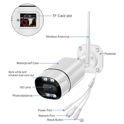 Q39 Motion Tracking Night Vision Smart Camera Supports Voice Intercom, Plug Type:US Plug(White) - Wireless Camera by buy2fix | Online Shopping UK | buy2fix