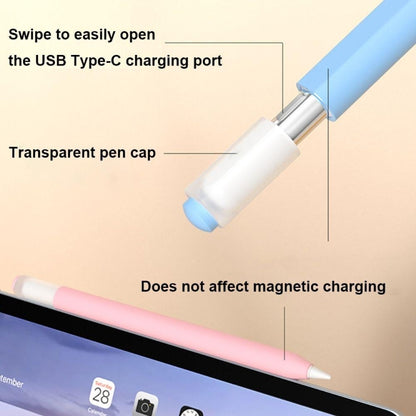 For Apple Pencil (USB-C) Jelly Silicone Stylus Pen Protective Cover(White) - Pencil Accessories by buy2fix | Online Shopping UK | buy2fix