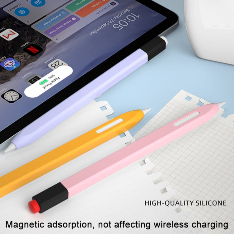 For Apple Pencil 2 Retro Pencil Style Stylus Pen Protective Case(Purple) - Pencil Accessories by buy2fix | Online Shopping UK | buy2fix