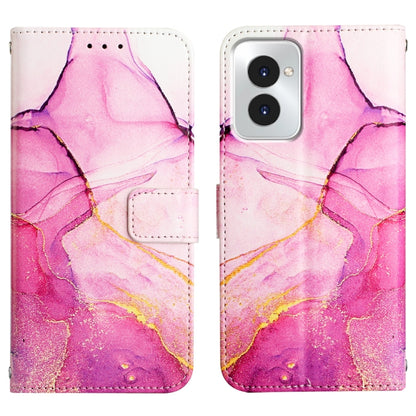 For Motorola Moto G Power 5G 2024 PT003 Marble Pattern Flip Leather Phone Case(Pink Purple Gold) - Motorola Cases by buy2fix | Online Shopping UK | buy2fix