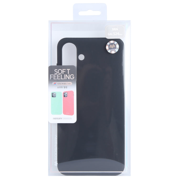 For Samsung Galaxy S24+ 5G GOOSPERY SOFT FEELING Liquid TPU Soft Phone Case(Black) - Galaxy S24+ 5G Cases by GOOSPERY | Online Shopping UK | buy2fix