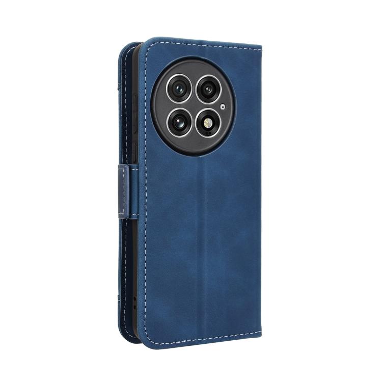 For OnePlus 13 5G Skin Feel Calf Texture Card Slots Leather Phone Case(Blue) - OnePlus Cases by buy2fix | Online Shopping UK | buy2fix