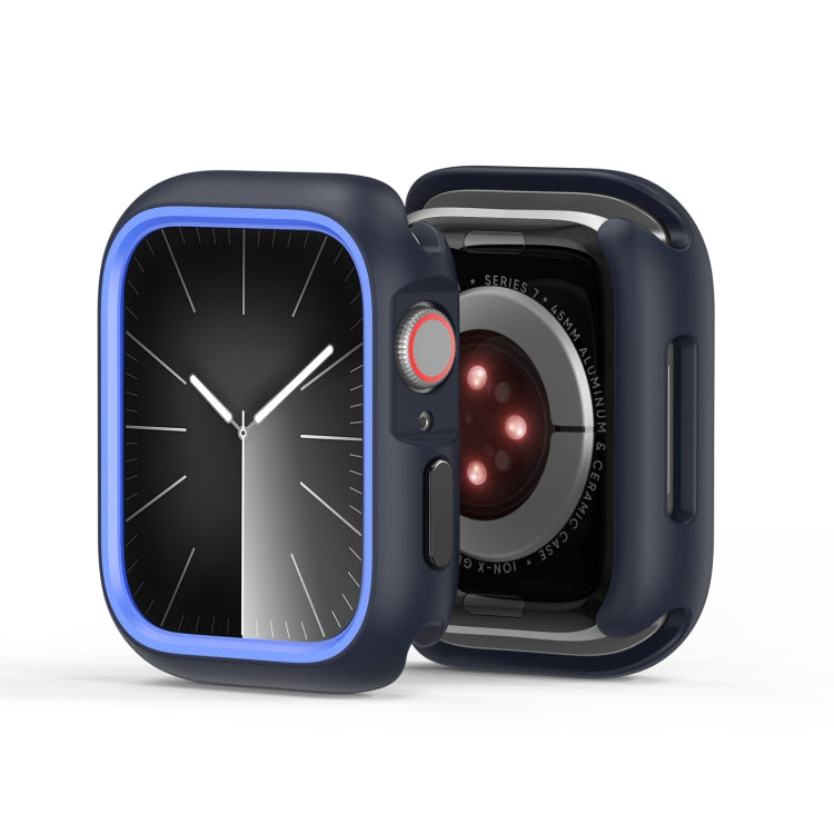 For Apple Watch 4 / 5 / 6 / SE 44mm DUX DUCIS Bamo Series Hollow PC + TPU Watch Protective Case(Midnight Blue+Blue) - Watch Cases by DUX DUCIS | Online Shopping UK | buy2fix