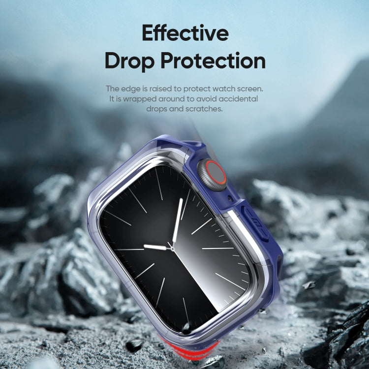 For Apple Watch 4 / 5 / 6 / SE 40mm DUX DUCIS Tamo Series Hollow PC + TPU Watch Protective Case(Transparent Blue) - Watch Cases by DUX DUCIS | Online Shopping UK | buy2fix