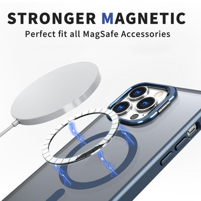 For iPhone 13 Pro Metal Invisible Camera Holder MagSafe Magnetic Phone Case(Blue) - iPhone 13 Pro Cases by buy2fix | Online Shopping UK | buy2fix