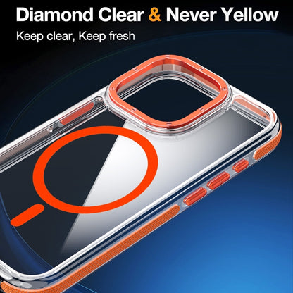 For iPhone 16 Plus Dual-Color Clear Acrylic Hybrid TPU MagSafe Phone Case(Yellow) - iPhone 16 Plus Cases by buy2fix | Online Shopping UK | buy2fix