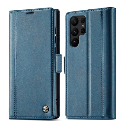 For Samsung Galaxy S24 Ultra LC.IMEEKE Skin-friendly Card Slots Leather Phone Case(Blue) - Galaxy S24 Ultra 5G Cases by LC.IMEEKE | Online Shopping UK | buy2fix