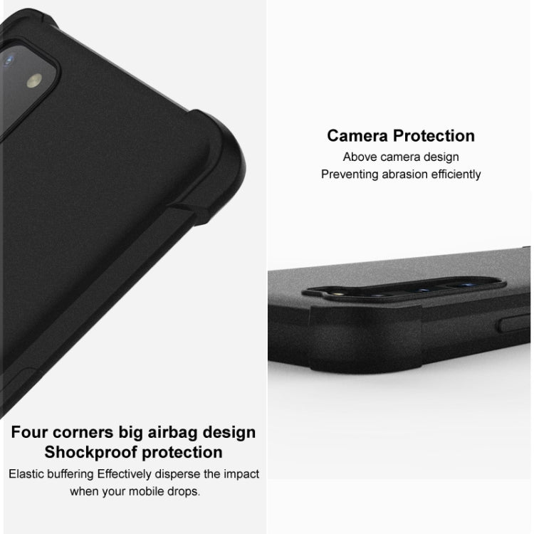 For Samsung Galaxy A55 5G imak Shockproof Airbag TPU Phone Case(Matte Black) - Galaxy Phone Cases by imak | Online Shopping UK | buy2fix