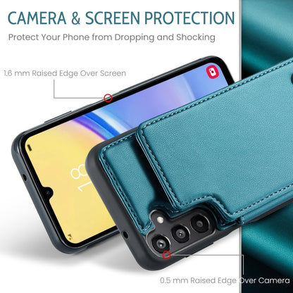 For Samsung Galaxy A15 CaseMe C22 Litchi Texture RFID Anti-theft Leather Phone Case(Green) - Galaxy Phone Cases by CaseMe | Online Shopping UK | buy2fix