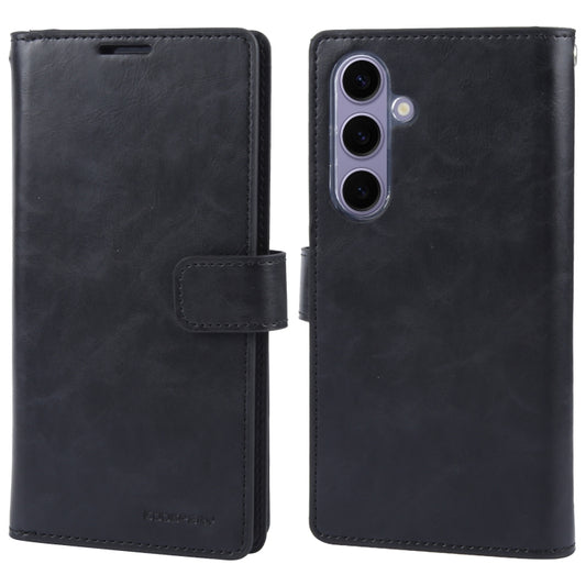 For Samsung Galaxy S24+ 5G GOOSPERY MANSOOR DIARY 9 Card Slots Leather Phone Case(Black) - Galaxy S24+ 5G Cases by GOOSPERY | Online Shopping UK | buy2fix