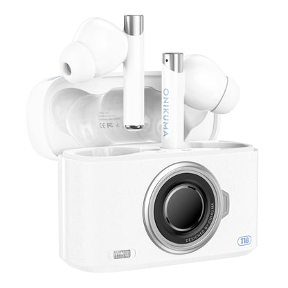 ONIKUMA T18 Bluetooth 5.3 Wireless Earphone(White) - Bluetooth Earphone by ONIKUMA | Online Shopping UK | buy2fix