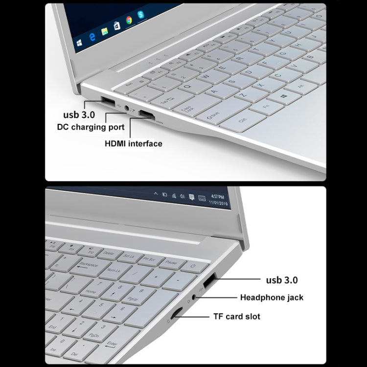V8 15.6 inch Ultrathin Laptop, 16GB+1TB, Windows 10 Intel Jasper Lake N5095 Quad Core(Silver) - Others by buy2fix | Online Shopping UK | buy2fix