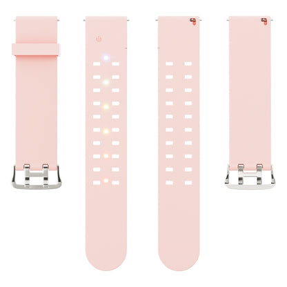 For Apple Watch Series 7 41mm Luminous Colorful Light Silicone Watch Band(Pink) - Watch Bands by buy2fix | Online Shopping UK | buy2fix