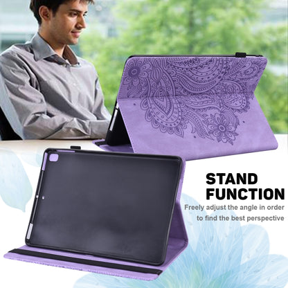 For Lenovo Tab M11 / Xiaoxin Pad 11 2024 Peacock Embossed Pattern Leather Tablet Case(Purple) - Lenovo by buy2fix | Online Shopping UK | buy2fix