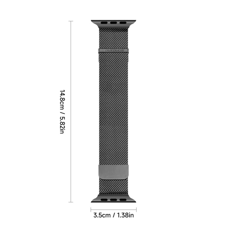 For Apple Watch Series 8 41mm DUX DUCIS Milanese Pro Series Stainless Steel Watch Band(Black) - Watch Bands by DUX DUCIS | Online Shopping UK | buy2fix