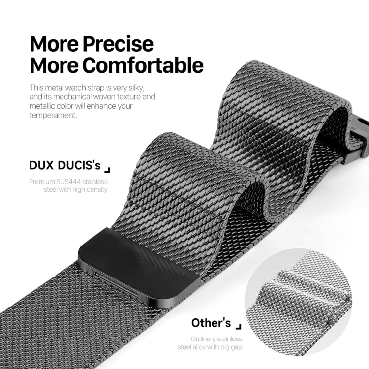 For Apple Watch Series 4 40mm DUX DUCIS Milanese Pro Series Stainless Steel Watch Band(Black) - Watch Bands by DUX DUCIS | Online Shopping UK | buy2fix