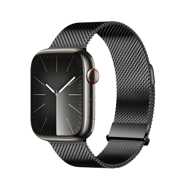 For Apple Watch 38mm DUX DUCIS Milanese Pro Series Stainless Steel Watch Band(Black) - Watch Bands by DUX DUCIS | Online Shopping UK | buy2fix