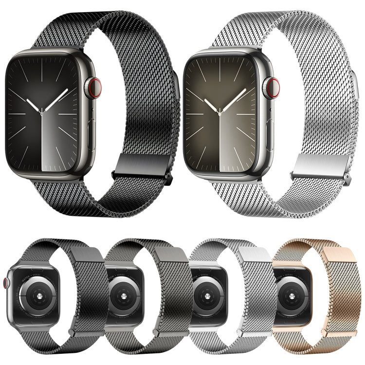 For Apple Watch 42mm DUX DUCIS Milanese Pro Series Stainless Steel Watch Band(Silver) - Watch Bands by DUX DUCIS | Online Shopping UK | buy2fix