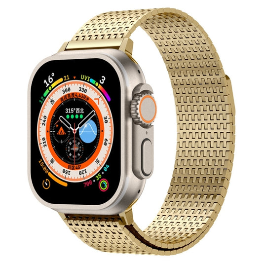 For Apple Watch Series 4 40mm Milanese Loop Magnetic Clasp Stainless Steel Watch Band(Gold) - Watch Bands by buy2fix | Online Shopping UK | buy2fix