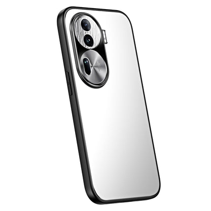 For OPPO Reno11 Pro Global R-JUST RJ-61 Electroplating Frosted TPU + PC Phone Case(Silver) - Reno11 Pro Cases by R-JUST | Online Shopping UK | buy2fix