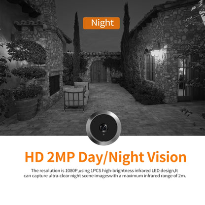 ESCAM C23 3.97 inch 1080p Smart Digital Door Concealed Viewer Wide Angle With Night Vision(Grey) - Video DoorBell by ESCAM | Online Shopping UK | buy2fix