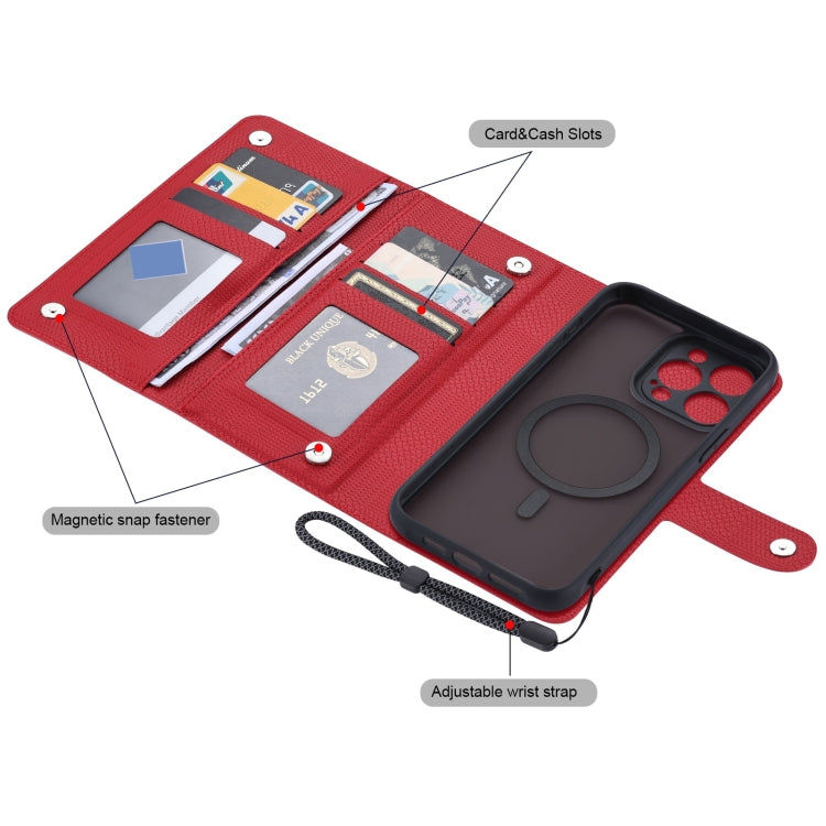 For iPhone 13 Pro Max ViLi GHA Series Shockproof MagSafe RFID Leather Attraction Horizontal Flip Phone Case(Red) - iPhone 13 Pro Max Cases by ViLi | Online Shopping UK | buy2fix