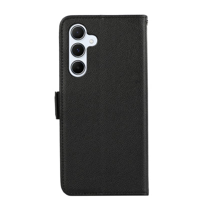 For Samsung Galaxy S24+ 5G ABEEL Side-Magnetic Litchi Pattern Leather RFID Phone Case(Black) - Galaxy S24+ 5G Cases by buy2fix | Online Shopping UK | buy2fix