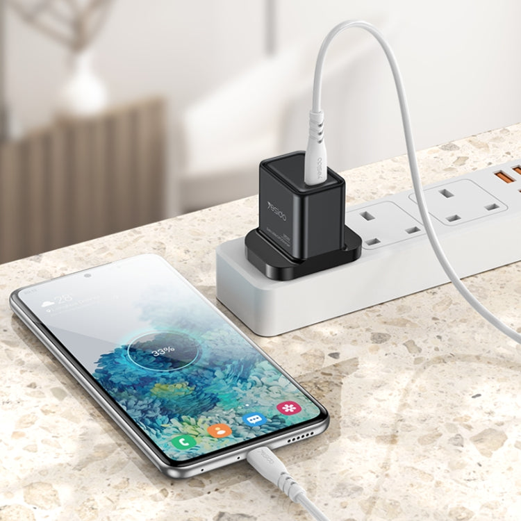 Yesido YC81 PD 25W USB-C/Type-C Interface GaN Fast Charging Charger(UK Plug) - USB Charger by Yesido | Online Shopping UK | buy2fix