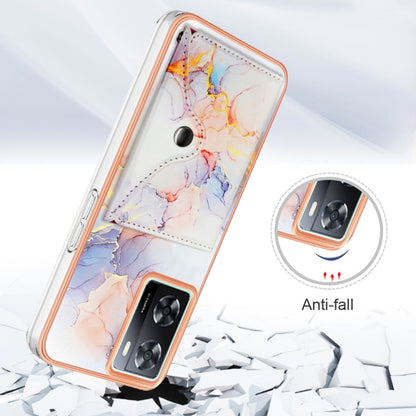 For Realme Narzo 50 5G Marble Pattern IMD Card Slot Phone Case(Galaxy Marble White) - Realme Cases by buy2fix | Online Shopping UK | buy2fix