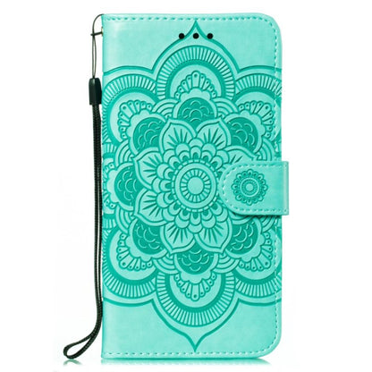 For OnePlus 11 Sun Mandala Embossing Pattern Phone Leather Case(Green) - OnePlus Cases by buy2fix | Online Shopping UK | buy2fix