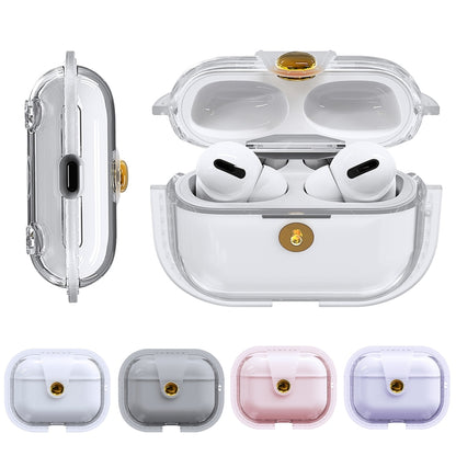 For AirPods 1 / 2 Magnetic Clear Armor TPU TWS Earphone Case(Tansparent) - For AirPods 1/2 by buy2fix | Online Shopping UK | buy2fix