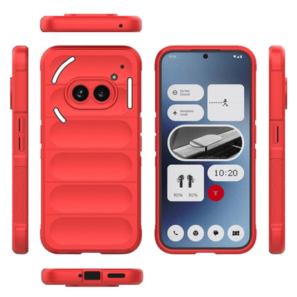 For Nothing Phone 2a Magic Shield TPU + Flannel Phone Case(Red) - More Brand by buy2fix | Online Shopping UK | buy2fix