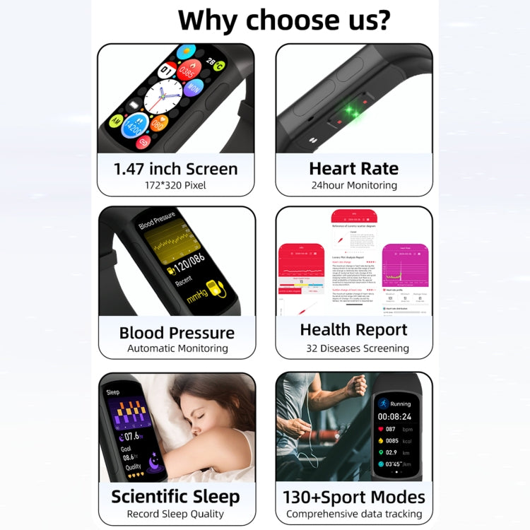 Spovan H7 BT5.3 IP67 1.47 inch Smart Sport Watch, Support Bluetooth Call / Sleep / Blood Oxygen / Heart Rate / Blood Pressure Health Monitor(Blue) - Smart Watches by SPOVAN | Online Shopping UK | buy2fix