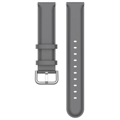 For CMF Watch Pro D395 22mm Round Tail Genuine Leather Watch Band(Grey) - Watch Bands by buy2fix | Online Shopping UK | buy2fix