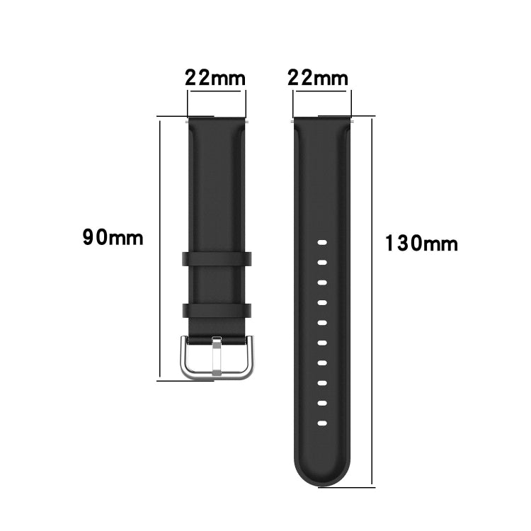 For CMF Watch Pro D395 22mm Round Tail Genuine Leather Watch Band(Black) - Watch Bands by buy2fix | Online Shopping UK | buy2fix