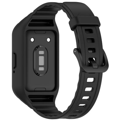 For Samsung Galaxy Fit 3 Solid Color Integrated TPU Watch Band(Black) - Watch Bands by buy2fix | Online Shopping UK | buy2fix