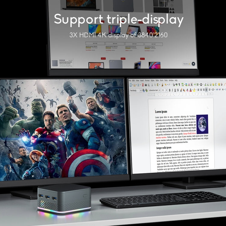 Ninkear T9 Plus Windows 11 Alder Lake N100 Processor Mini Host, Specification:8GB+256GB(US Plug) - Windows Mini PCs by Ninkear | Online Shopping UK | buy2fix