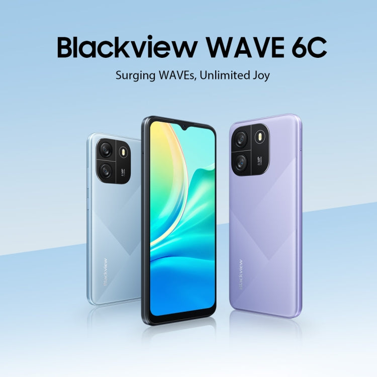 Blackview WAVE 6C, 2GB+32GB, 6.5 inch Android 13 Unisoc SC9863A Octa Core up to 1.6GHz, Network: 4G, OTG(Blue) - Blackview by Blackview | Online Shopping UK | buy2fix