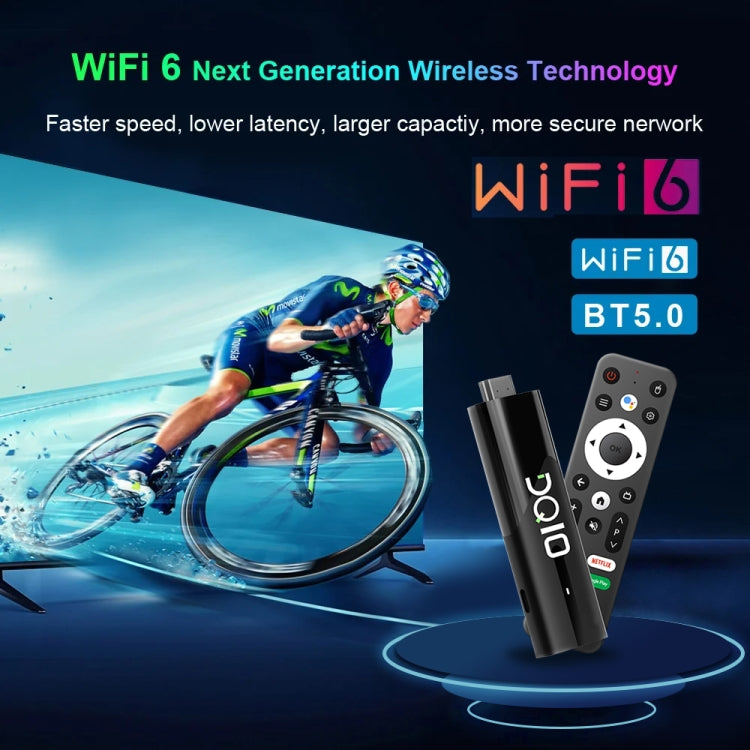 LEMFO DQ10 Allwinner H618 Quad Core ARM Cortex A53 8K HD Android TV Stick, RAM:4GB+32GB(EU Plug) - Android TV Sticks by LEMFO | Online Shopping UK | buy2fix