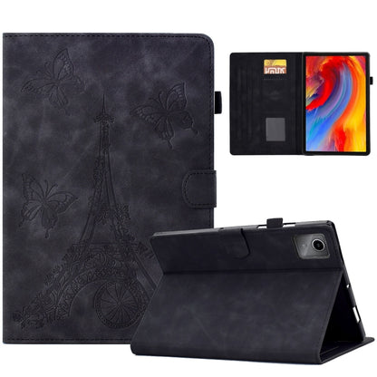 For Lenovo Tab M11 / Xiaoxin Pad 11 2024 Tower Embossed Leather Smart Tablet Case(Black) - Lenovo by buy2fix | Online Shopping UK | buy2fix