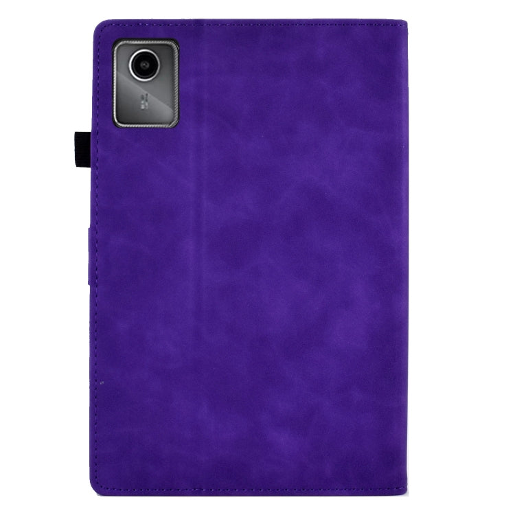 For Lenovo Tab M11 / Xiaoxin Pad 11 2024 Smile Embossed Smart Leather Tablet Case(Purple) - Lenovo by buy2fix | Online Shopping UK | buy2fix