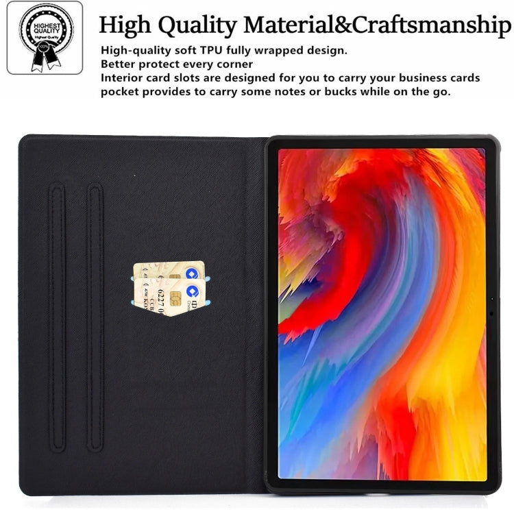 For Lenovo Tab M11 / Xiaoxin Pad 11 2024 Electric Pressed Colored Drawing Smart Leather Tablet Case(Water Droplets) - Lenovo by buy2fix | Online Shopping UK | buy2fix